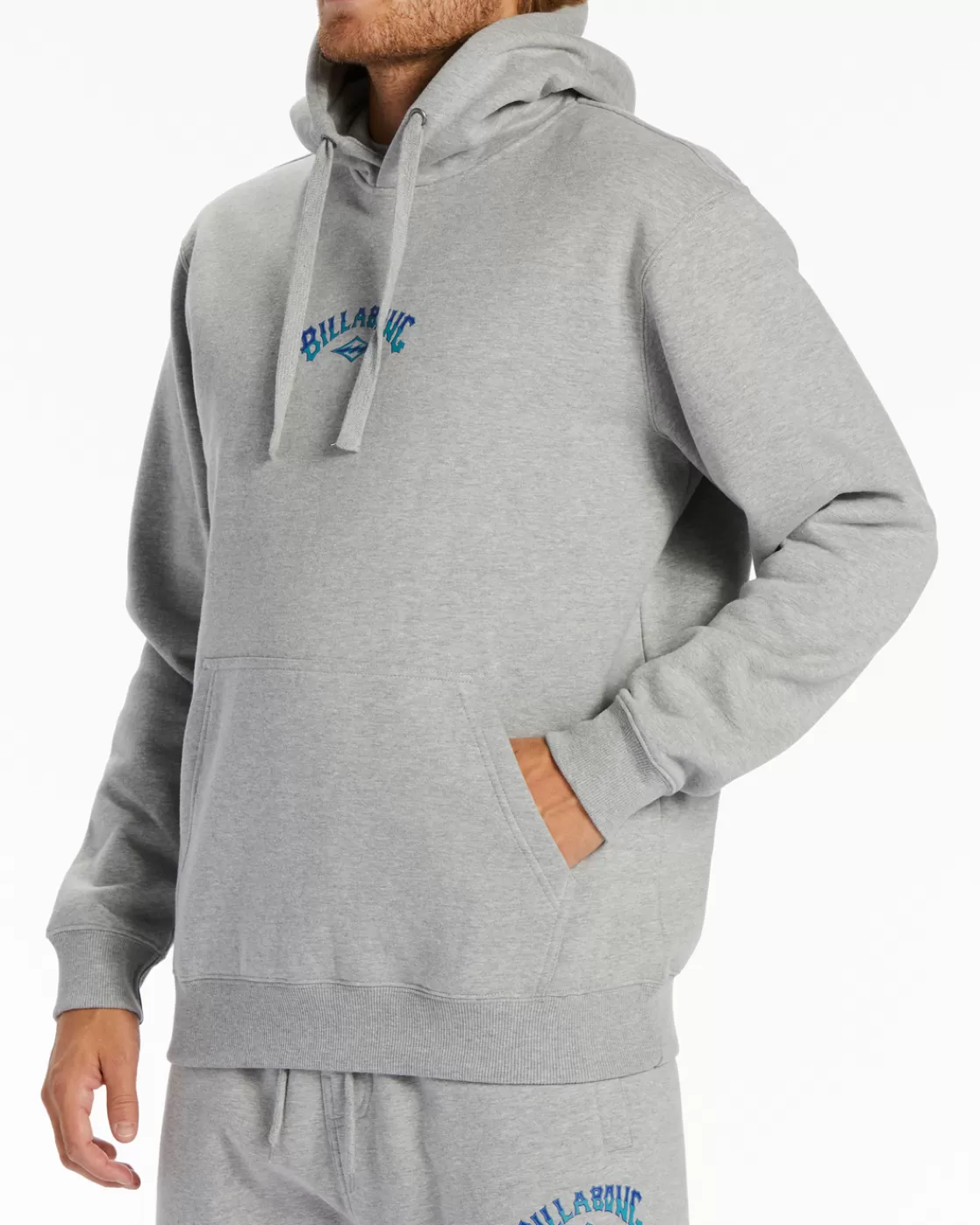 New Billabong Core Arch Hoodie LIGHT GREY HEATHER