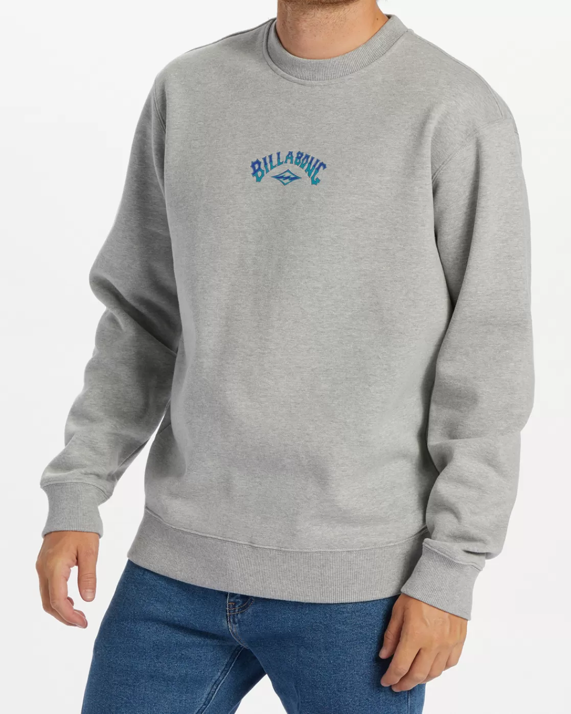 Clearance Billabong Core Arch Sweatshirt LIGHT GREY