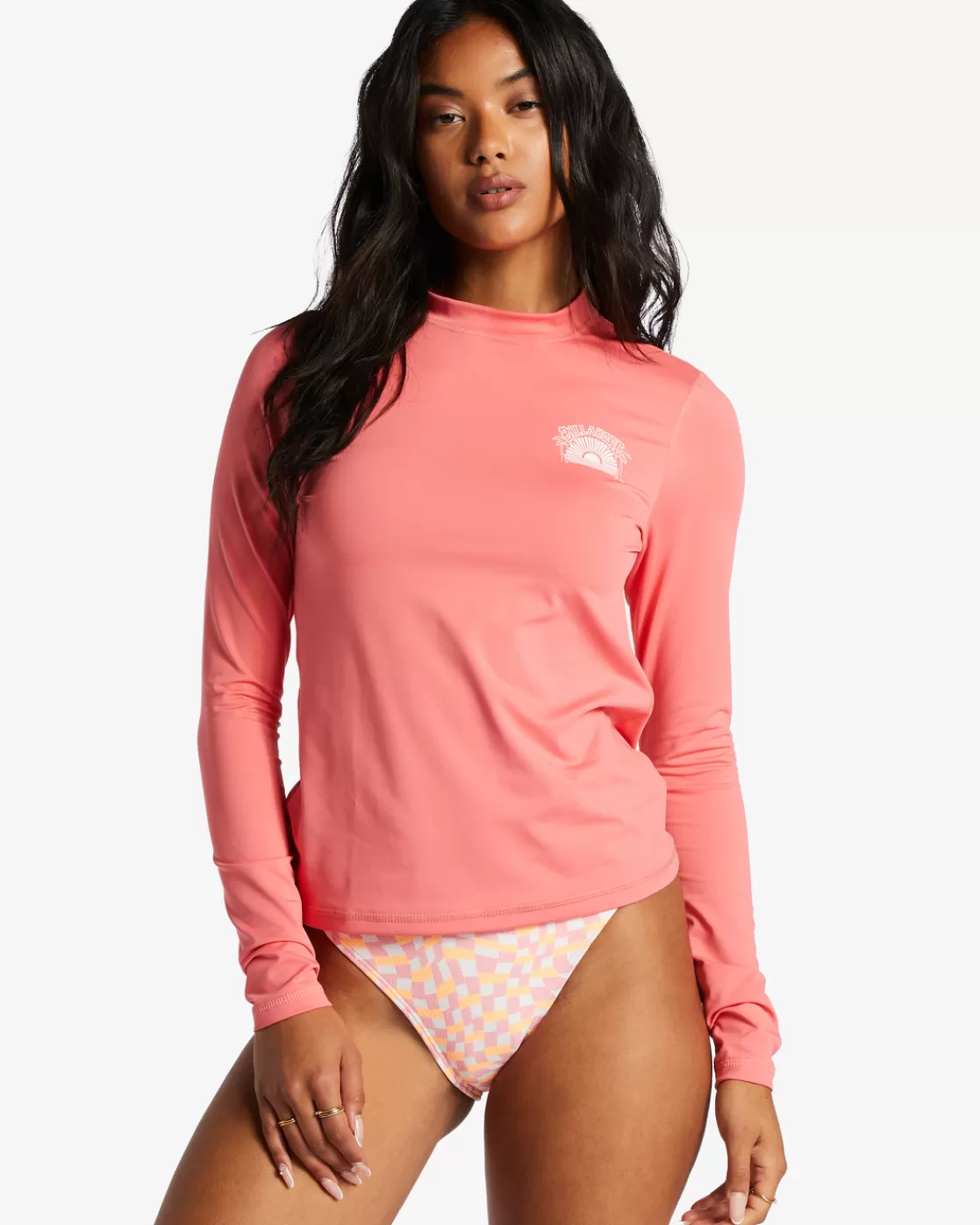 Online Billabong Core Long Sleeve UPF 50 Rashguard VINTAGE CORAL