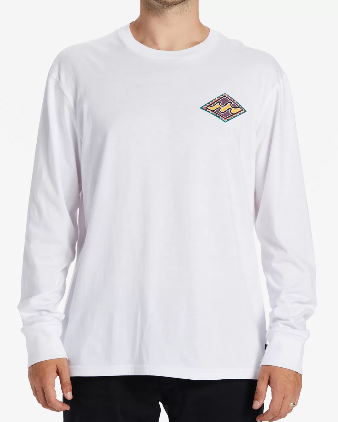 Cheap Billabong Crayon Wave Long Sleeve T-Shirt WHITE