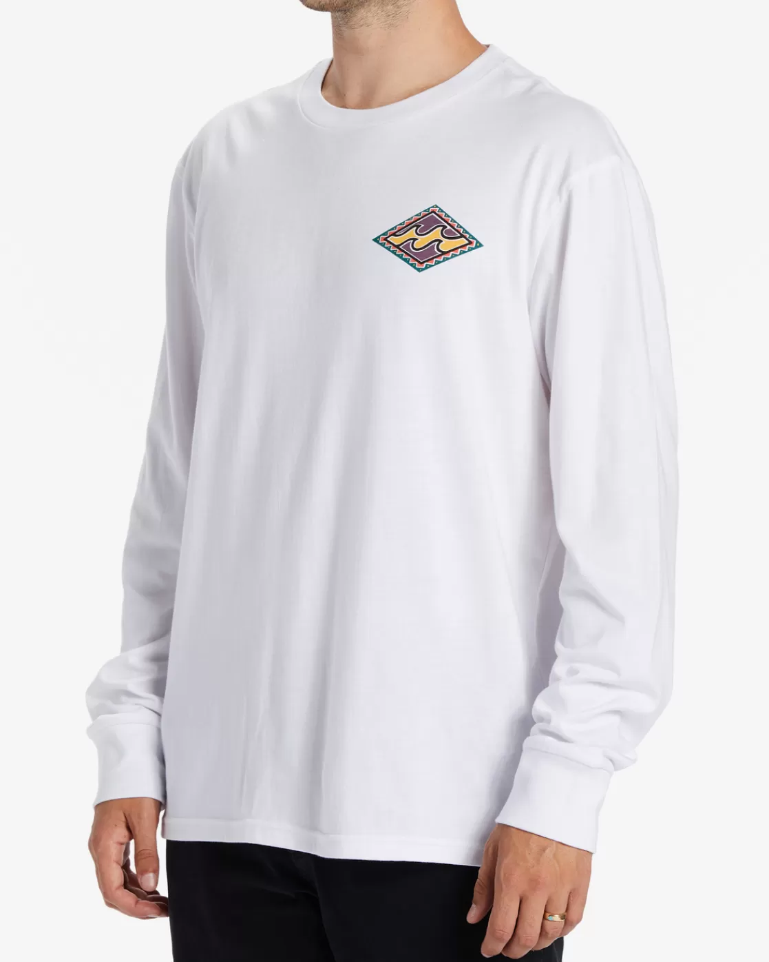 Cheap Billabong Crayon Wave Long Sleeve T-Shirt WHITE