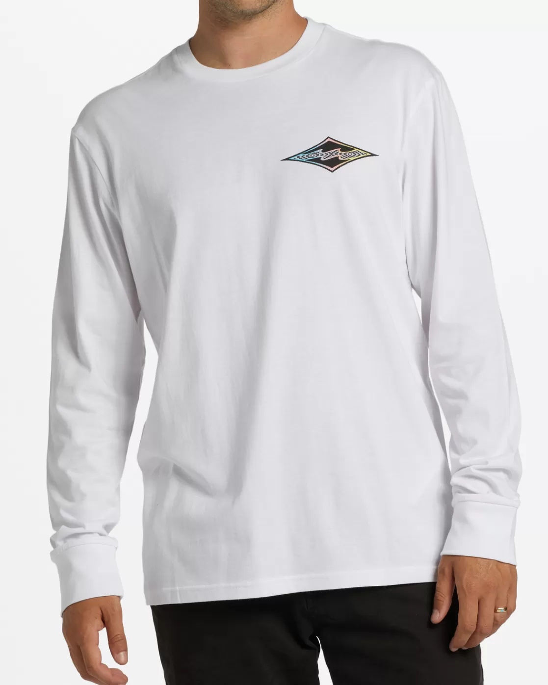 Flash Sale Billabong Crayon Wave Long Sleeve T-Shirt WHITE