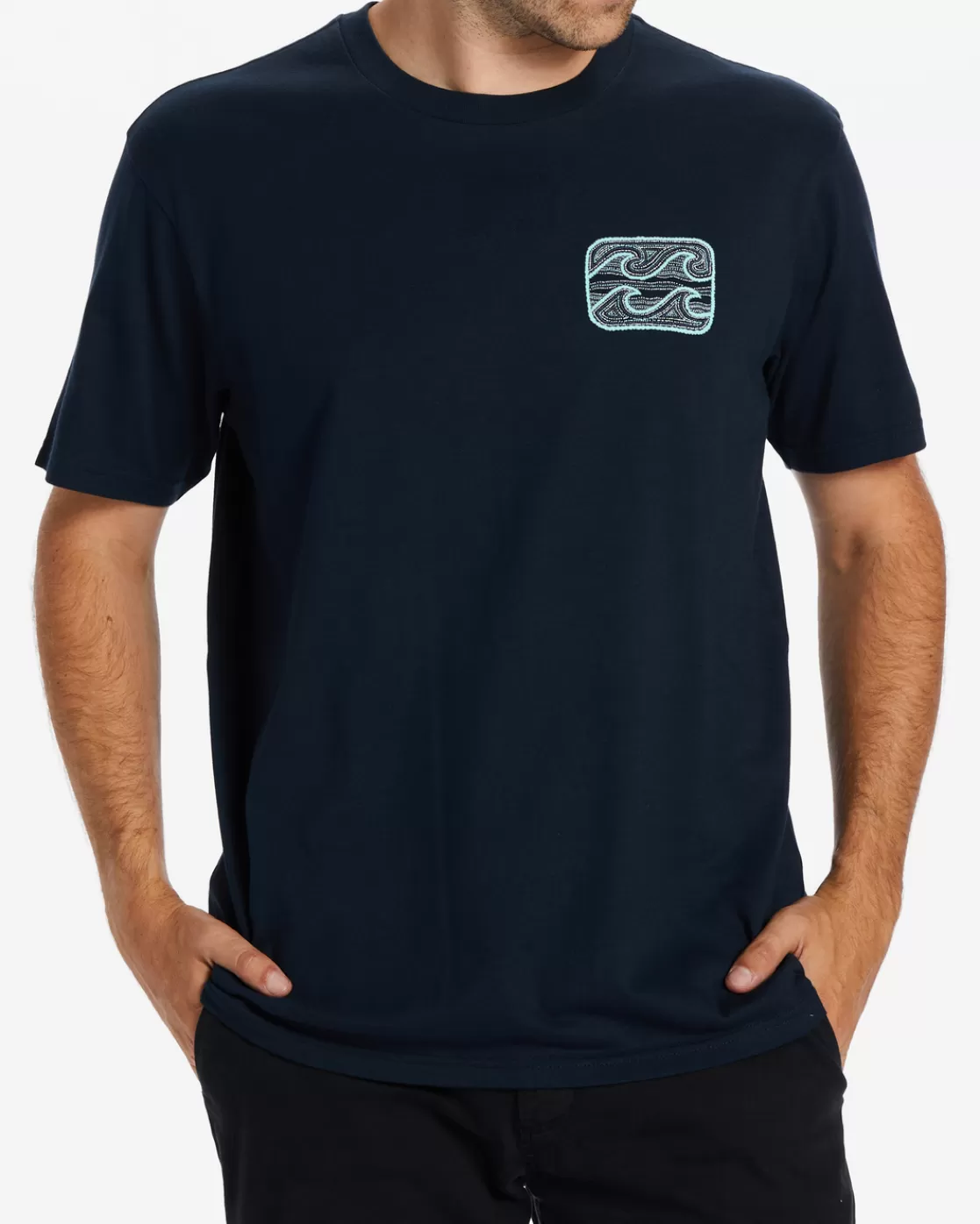 Fashion Billabong Crayon Wave T-Shirt NAVY