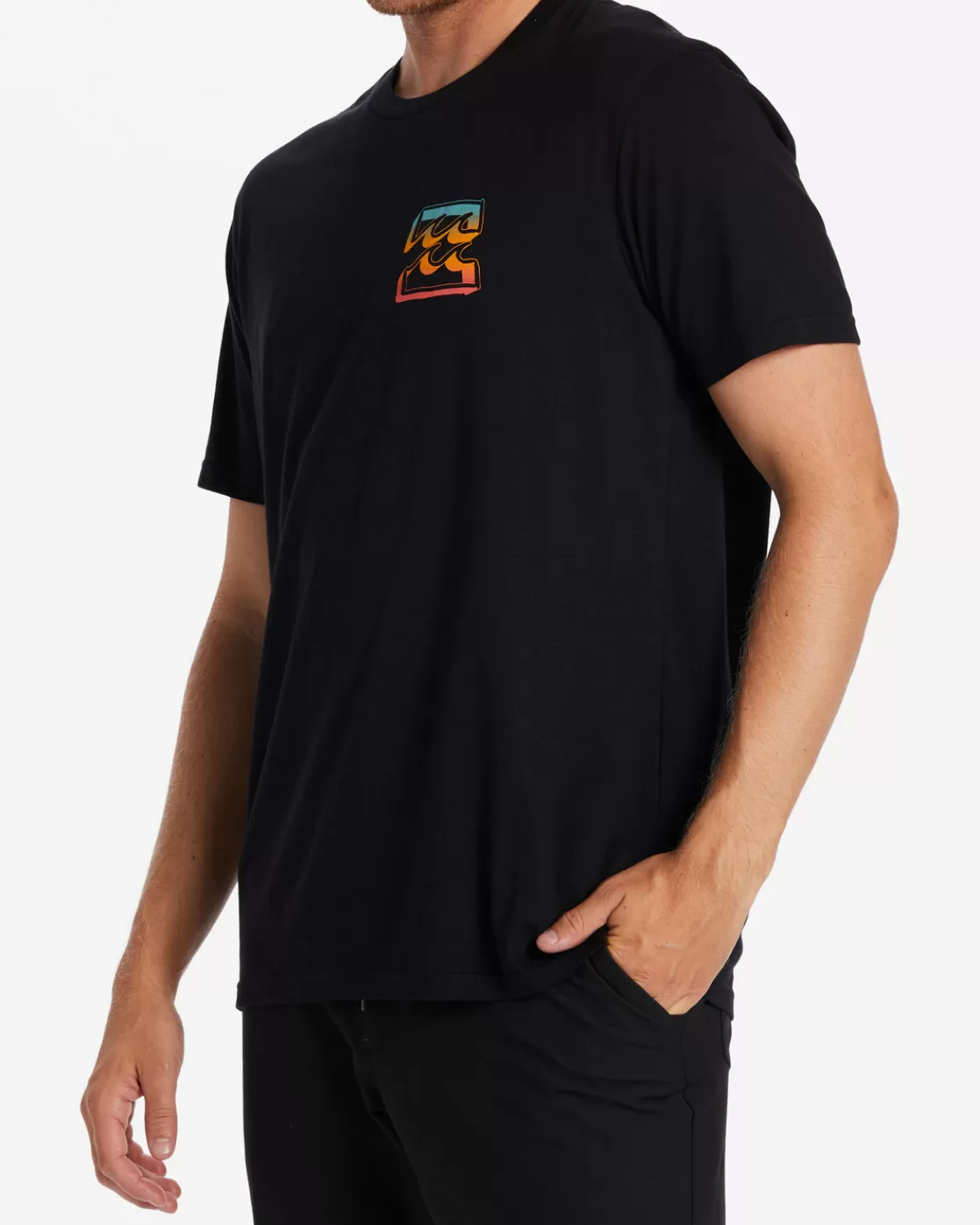 Clearance Billabong Crayon Wave T-Shirt BLACK