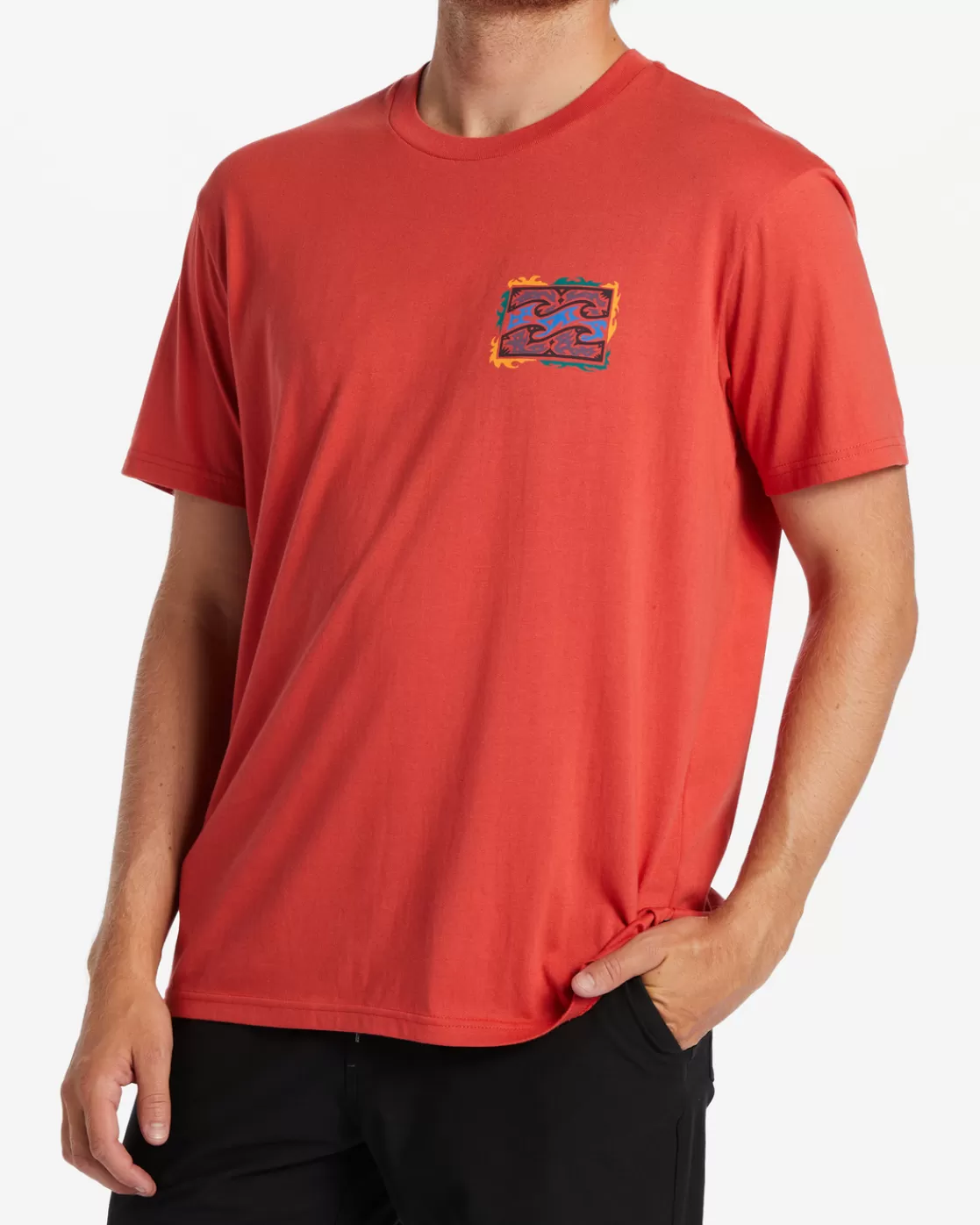 Best Billabong Crayon Wave T-Shirt CORAL