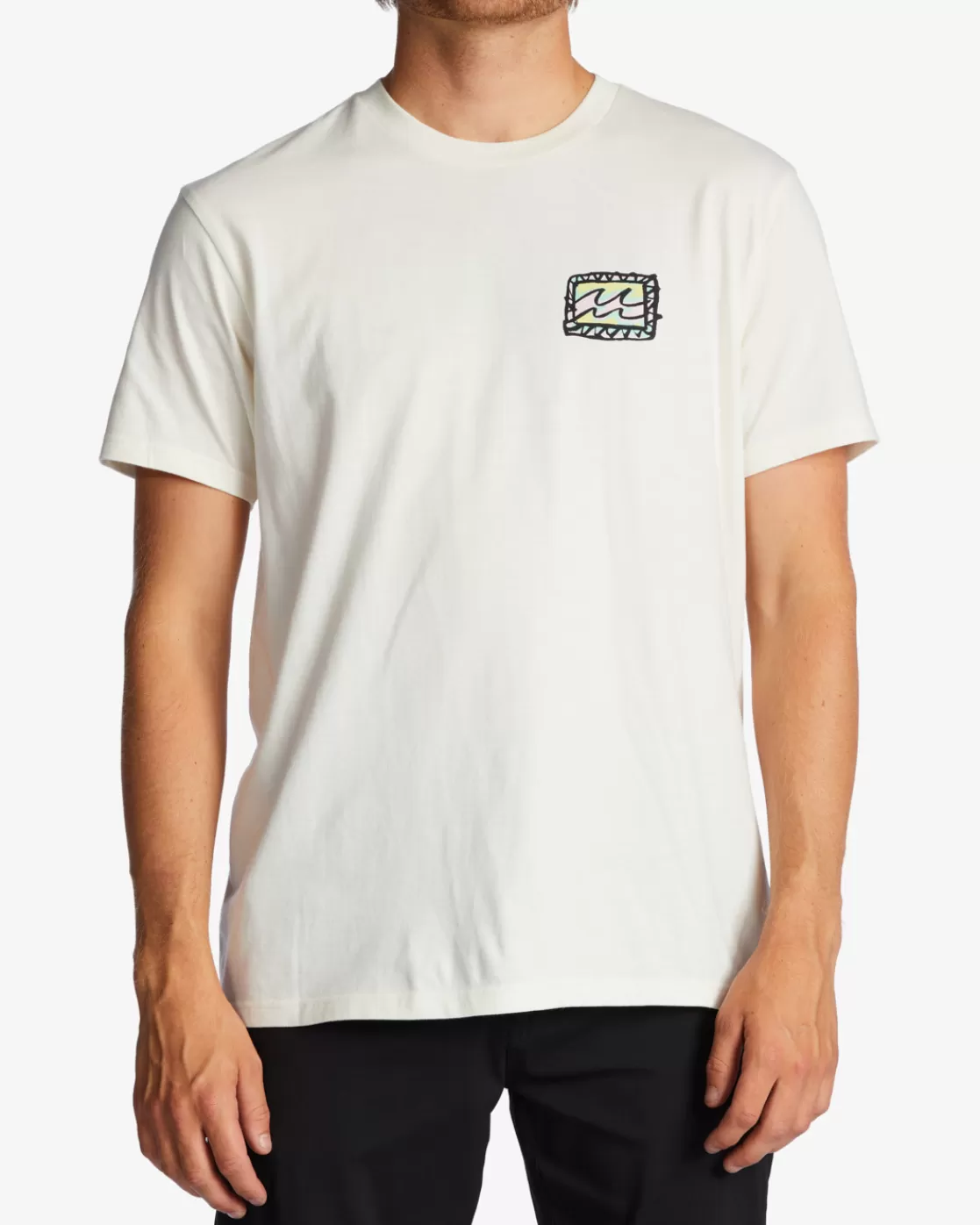 Hot Billabong Crayon Wave T-Shirt OFF WHITE