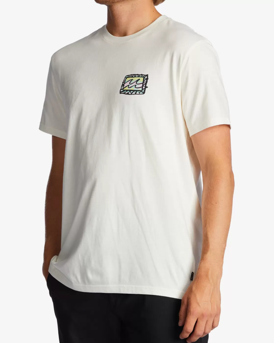 Hot Billabong Crayon Wave T-Shirt OFF WHITE