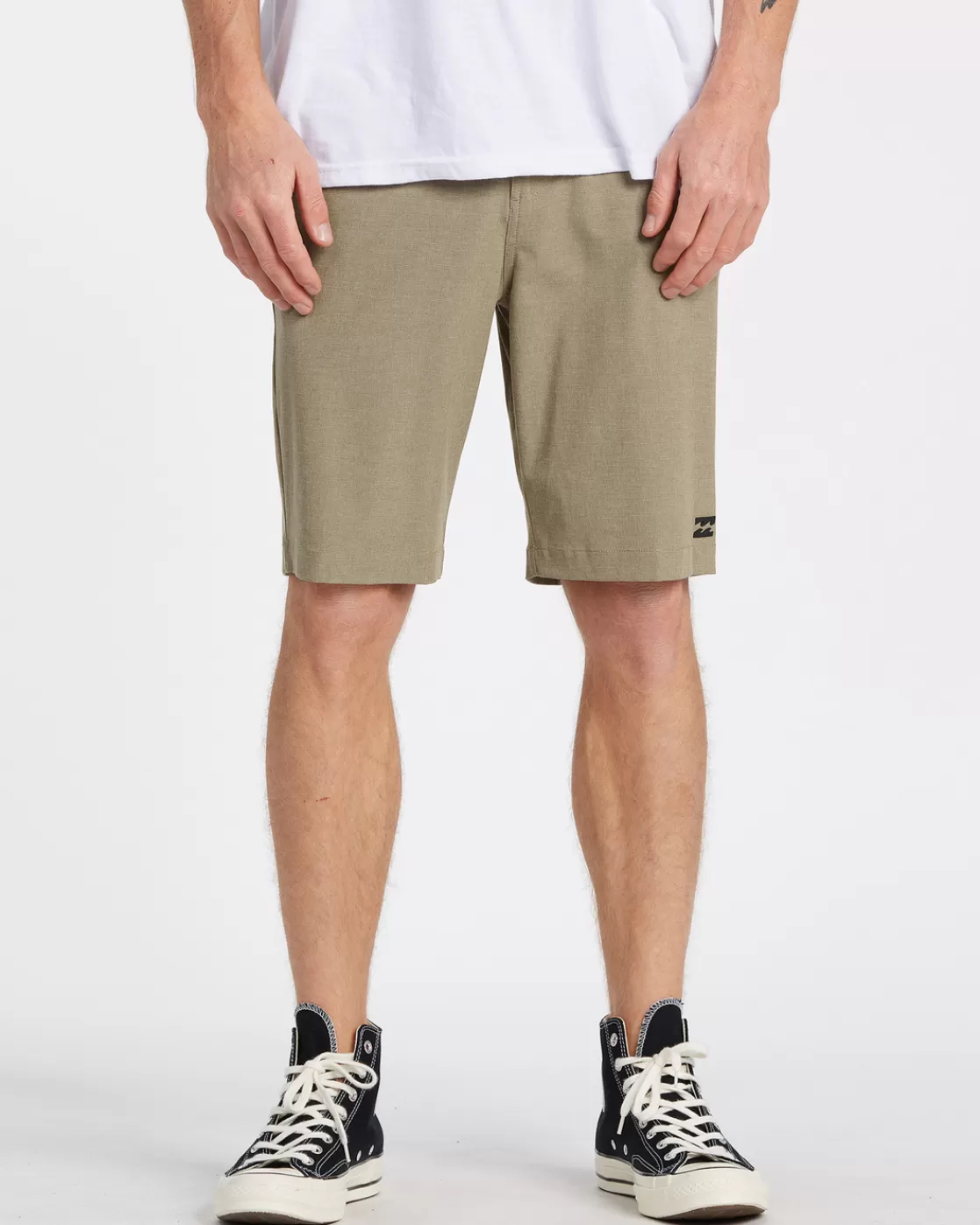 Shop Billabong Crossfire Mid Submersible Shorts 19" KHAKI