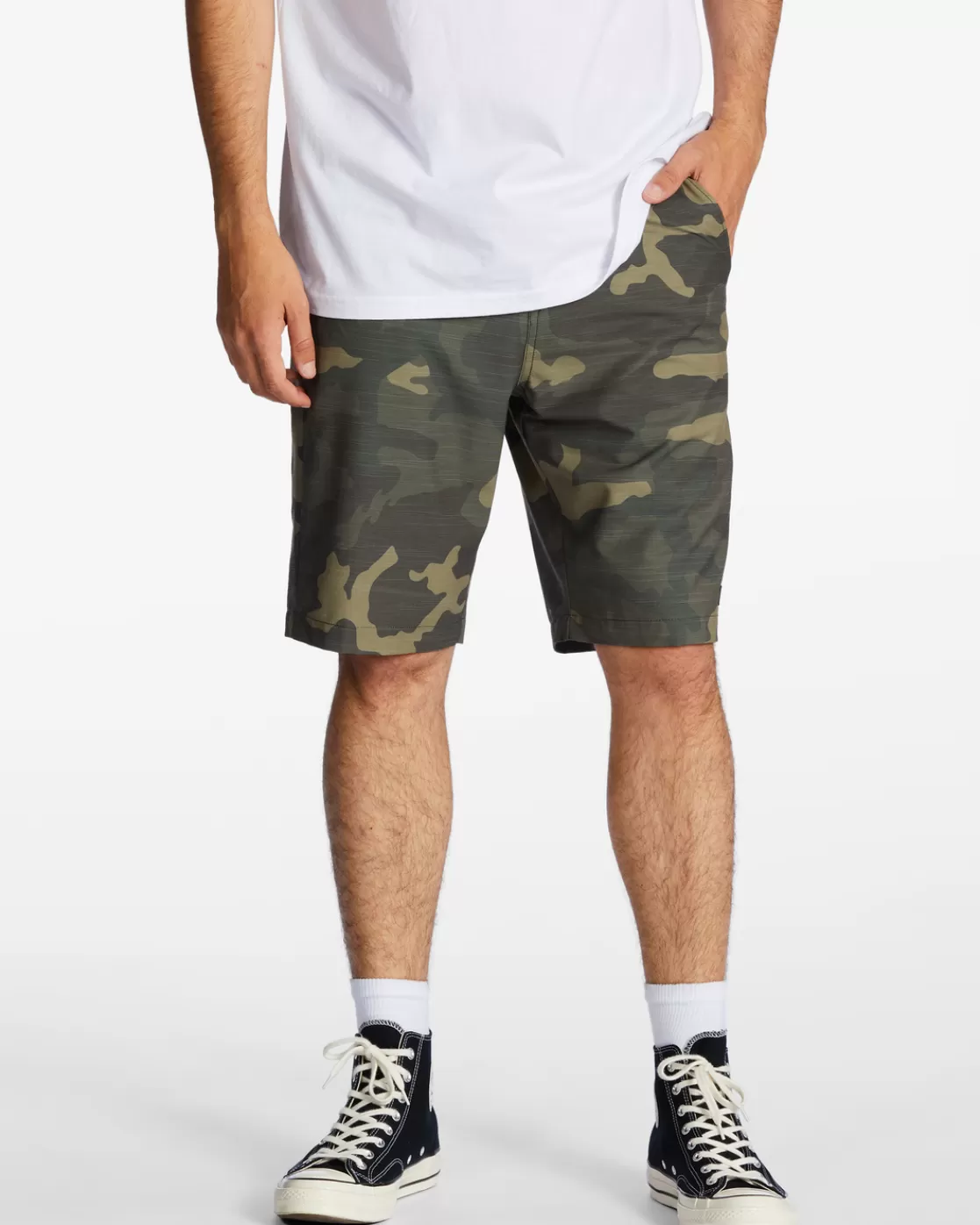 Cheap Billabong Crossfire Slub Submersible Shorts 21" GREEN CAMO