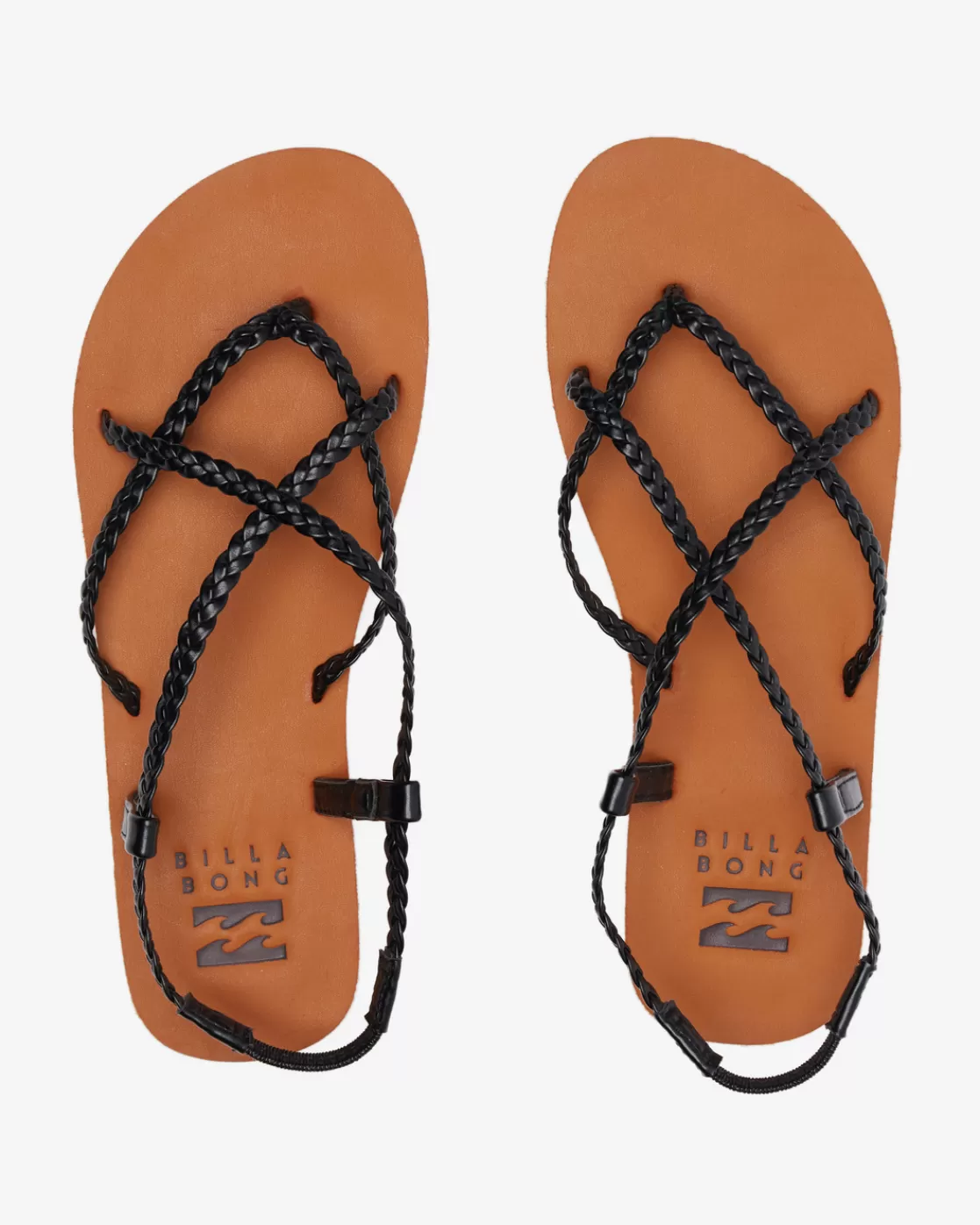 Outlet Billabong Crossing By Braided Sandals OFF BLACK