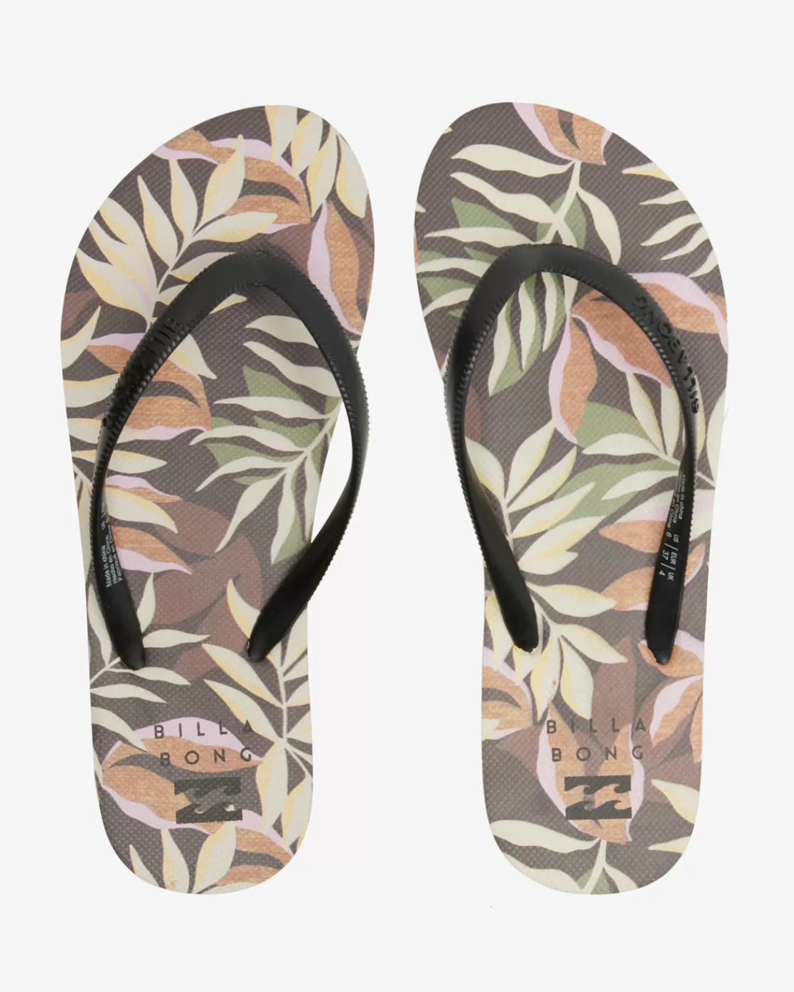 Flash Sale Billabong Dama Rubber Flip Flop Sandals BLACK MULTI 2