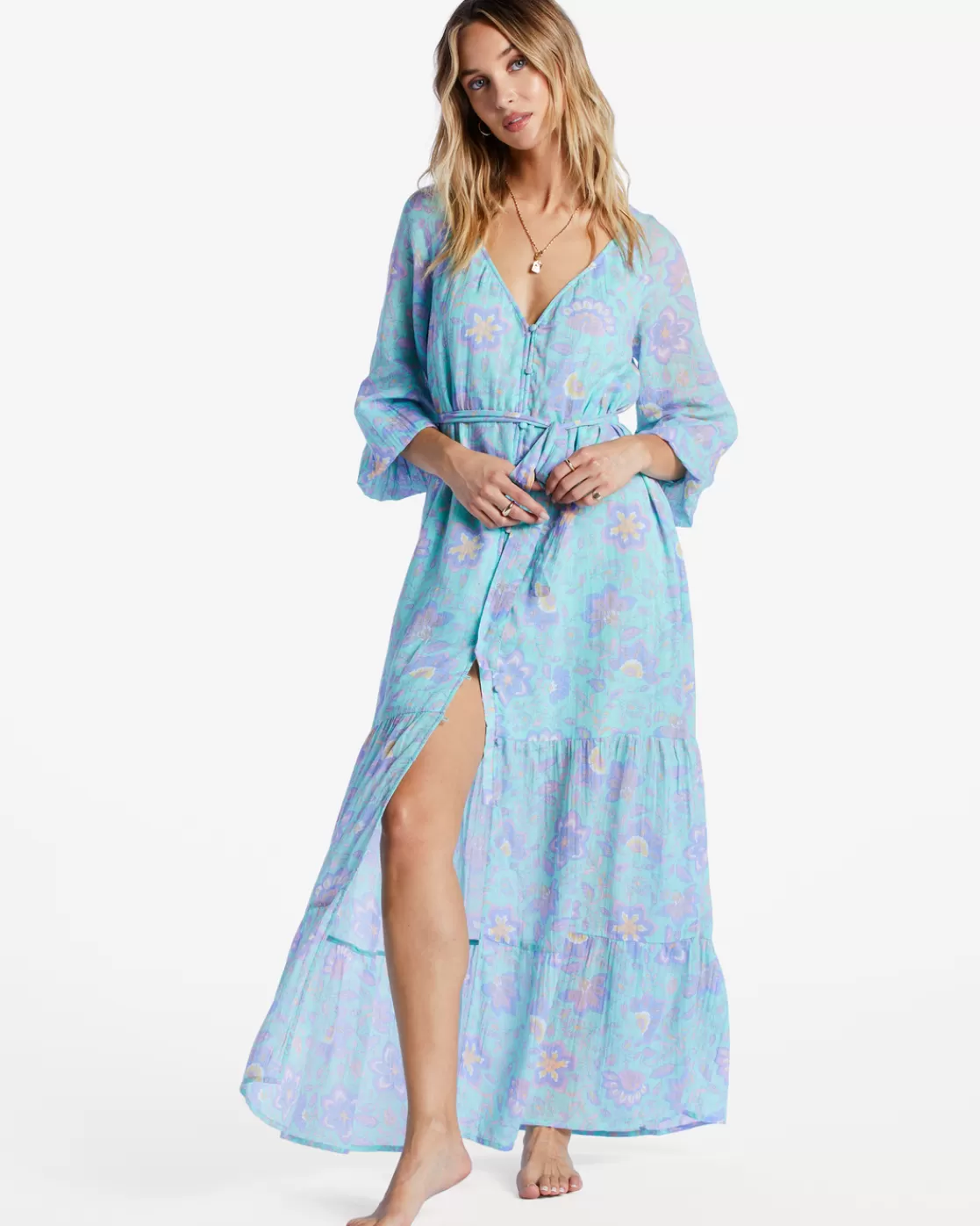 Online Billabong Daring Heart Maxi Dress TROPICAL BLUE