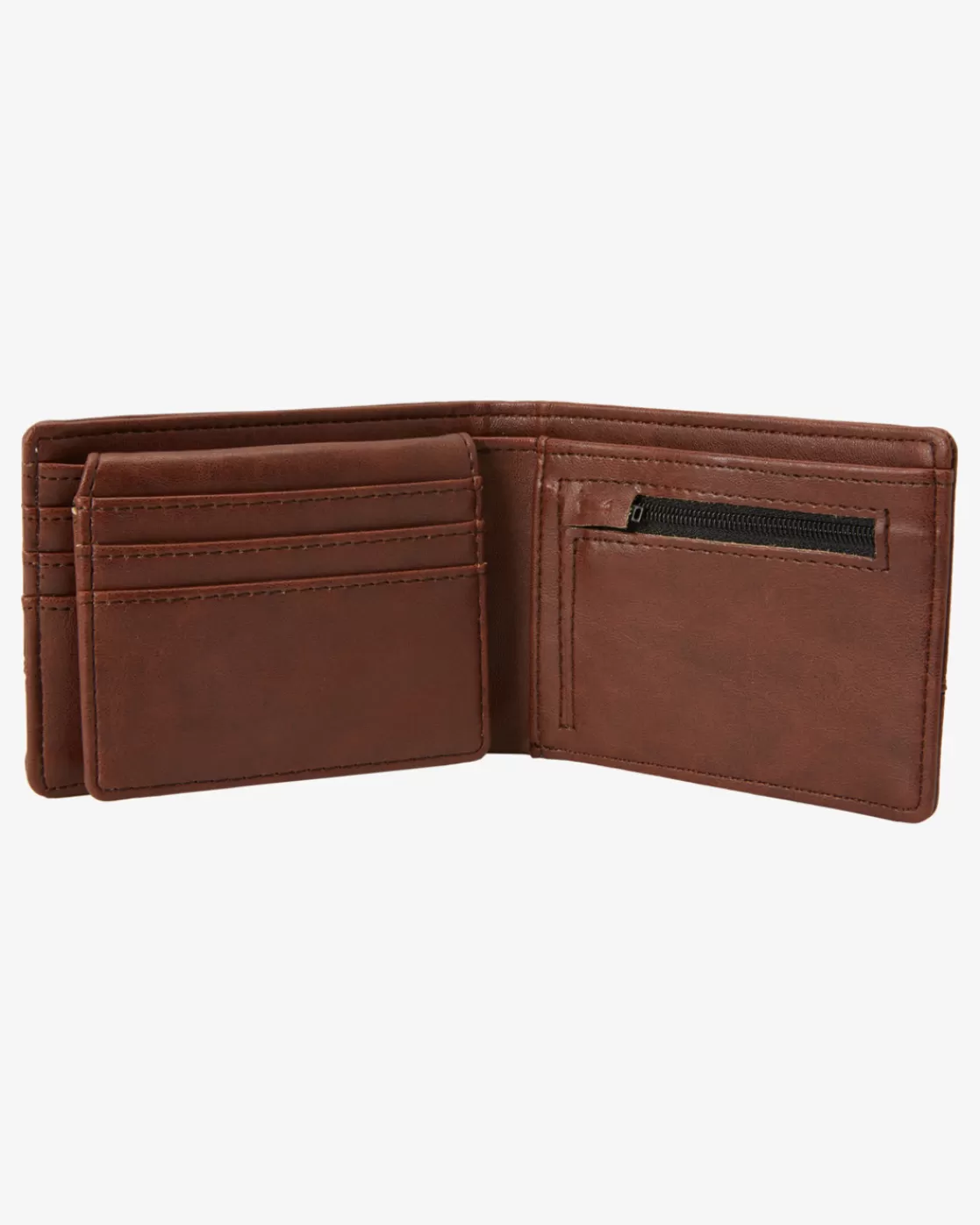 Online Billabong Dimension Faux Leather Bi-Fold Wallet JAVA GRAIN