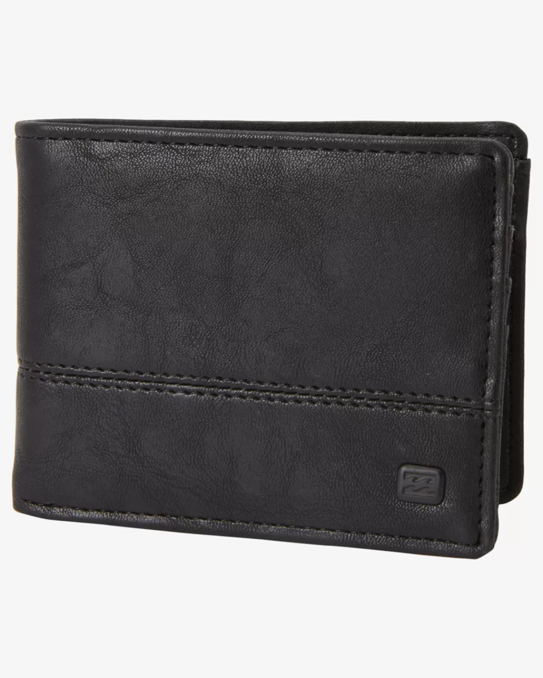 Online Billabong Dimension Faux Leather Bi-Fold Wallet BLACK GRAIN