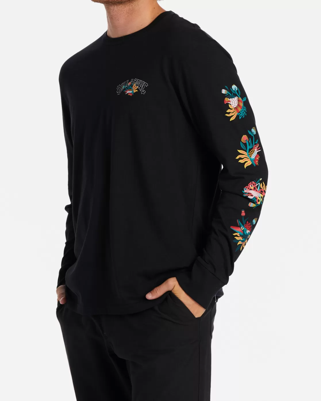 Cheap Billabong Fauna Long Sleeve T-Shirt BLACK