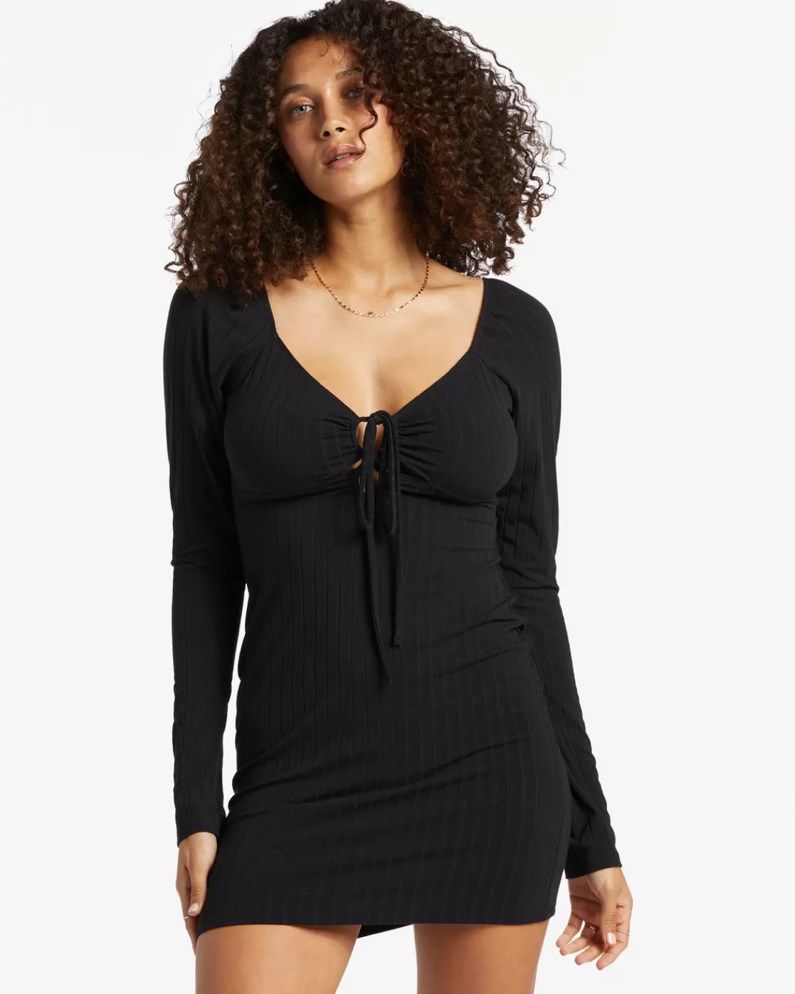 Online Billabong Feel It All Dress BLACK PEBBLE