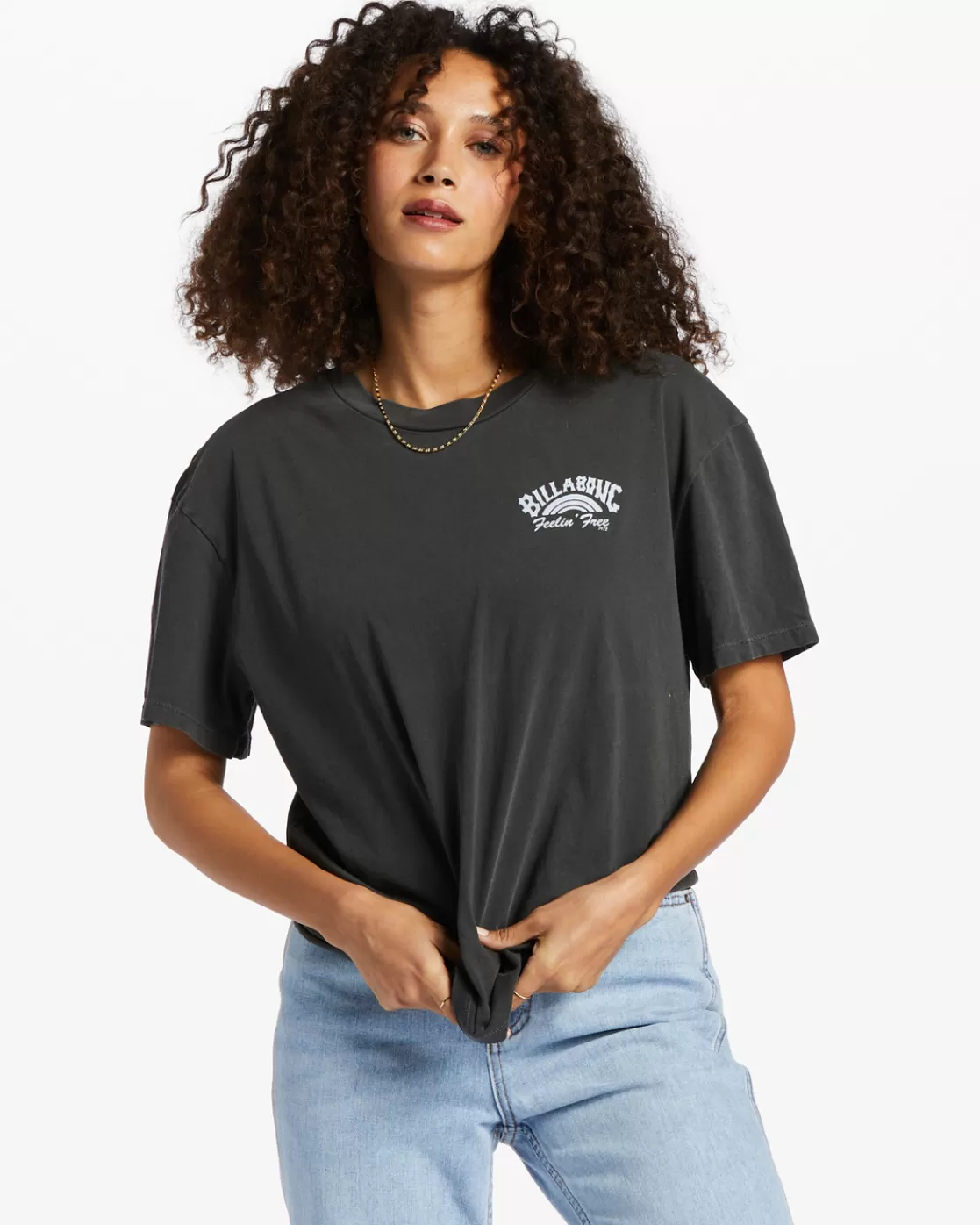 Clearance Billabong Feelin Free T-Shirt OFF BLACK