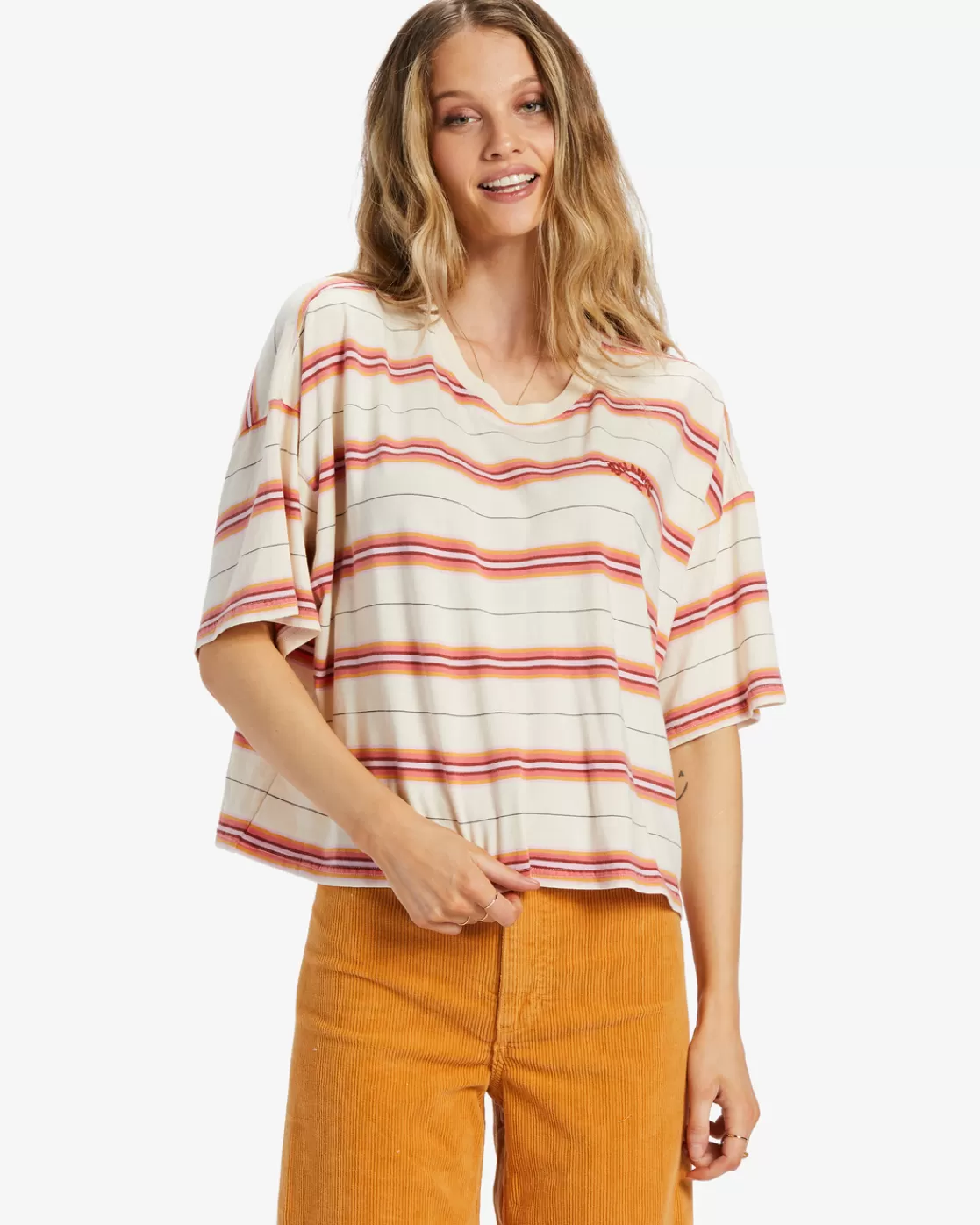 Sale Billabong Feeling Free Boxy T-Shirt DEEP SIENNA