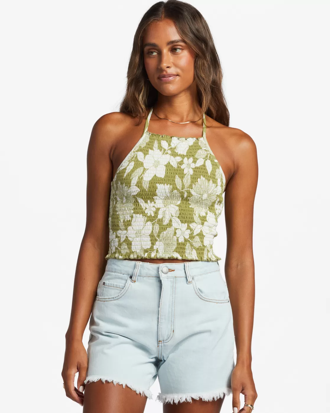 Cheap Billabong Feels Like Summer Tank Top SEAWEED