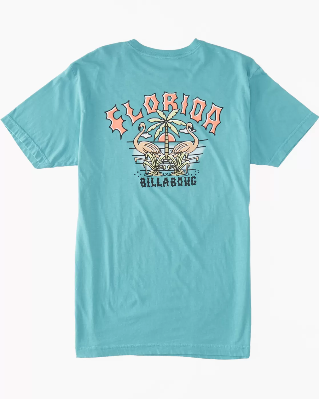 Fashion Billabong Flamingo Arch T-Shirt SEAGREEN