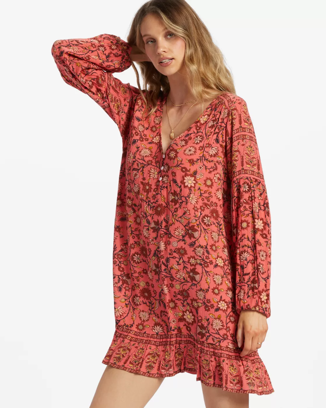 Discount Billabong Free As Can Be Dress HIBISCUS