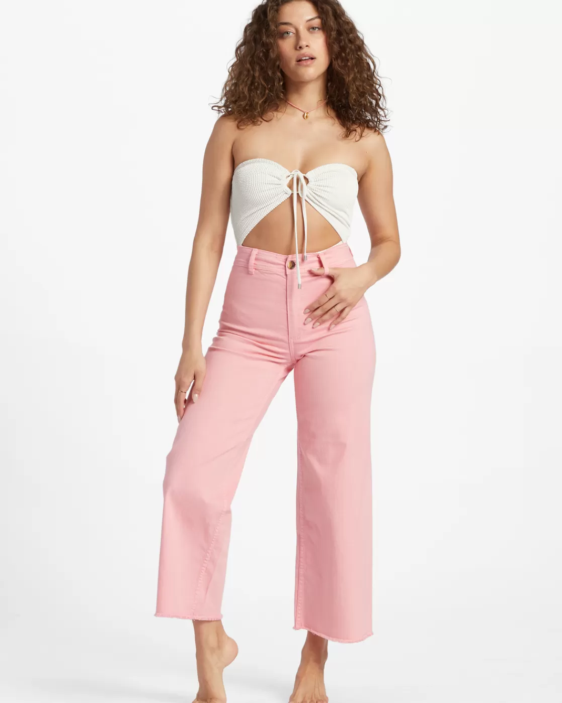 Sale Billabong Free Fall High-Waist Pants FLAMINGO