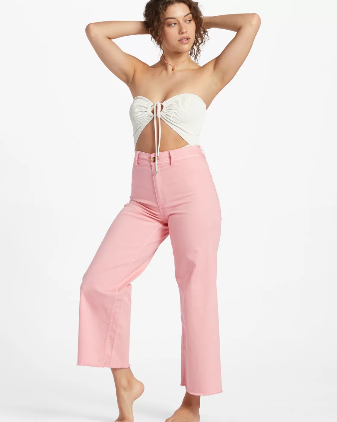 Sale Billabong Free Fall High-Waist Pants FLAMINGO