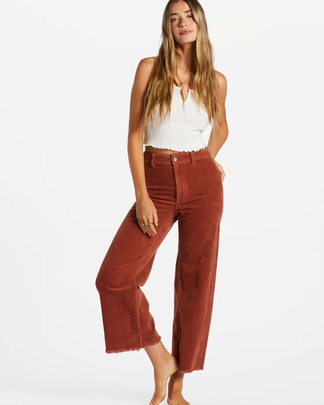 Flash Sale Billabong Free Fall Wide-Leg Corduroy Pants AMERICANO