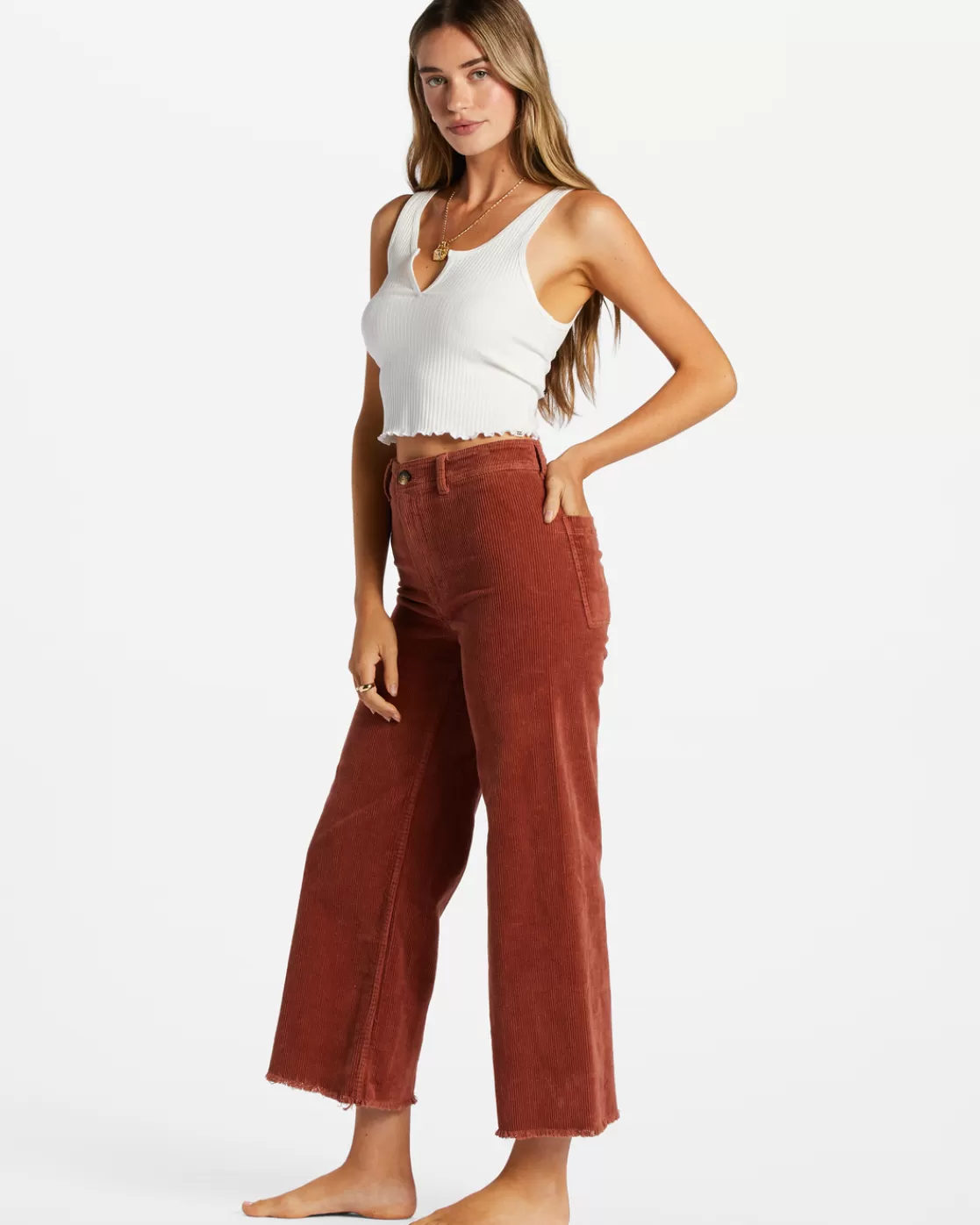 Flash Sale Billabong Free Fall Wide-Leg Corduroy Pants AMERICANO