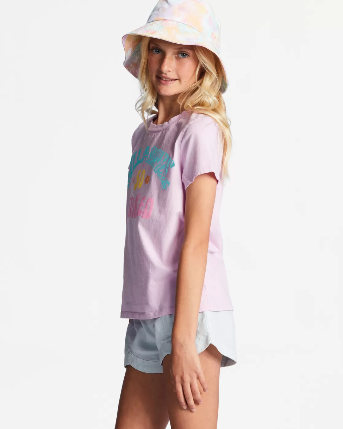 Store Billabong Girl's 4-16 So Stoked Oversized T-Shirt LIGHT LILAC