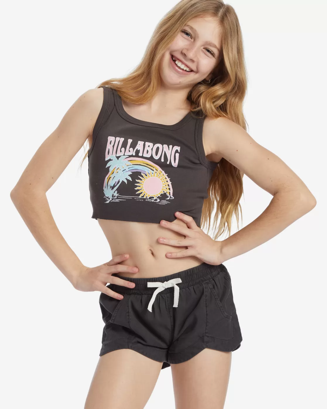 Best Billabong Girl's Blissed Out T-Shirt OFF BLACK