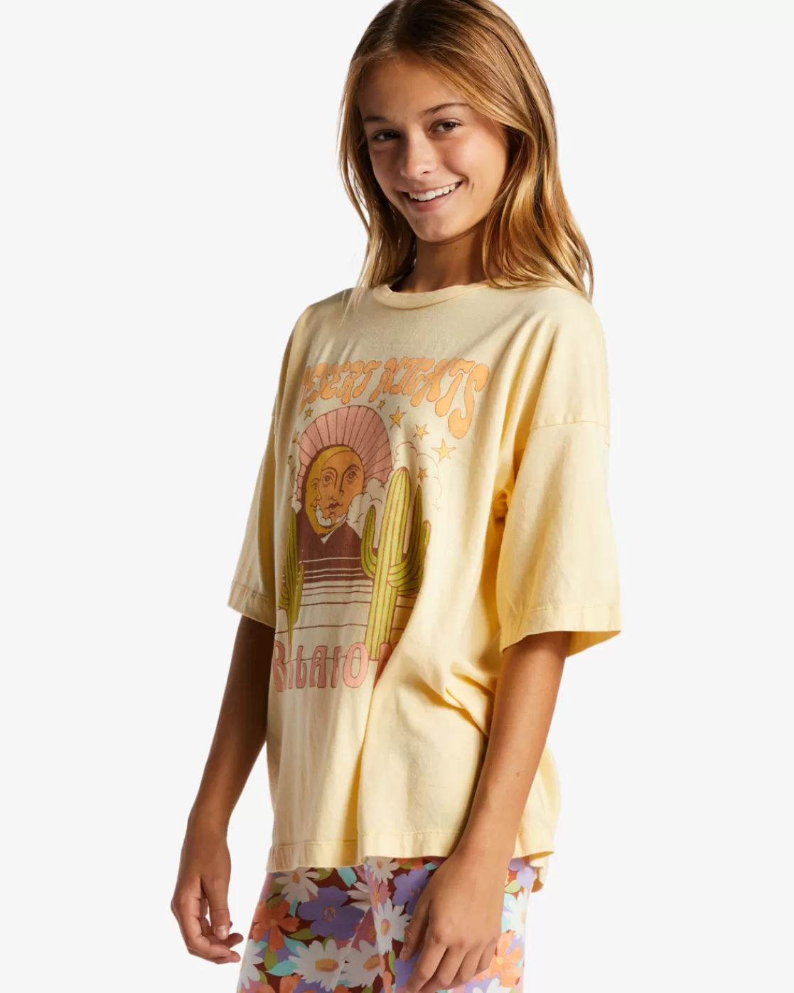 Online Billabong Girl's Desert Nights T-Shirt BUTTERMILK