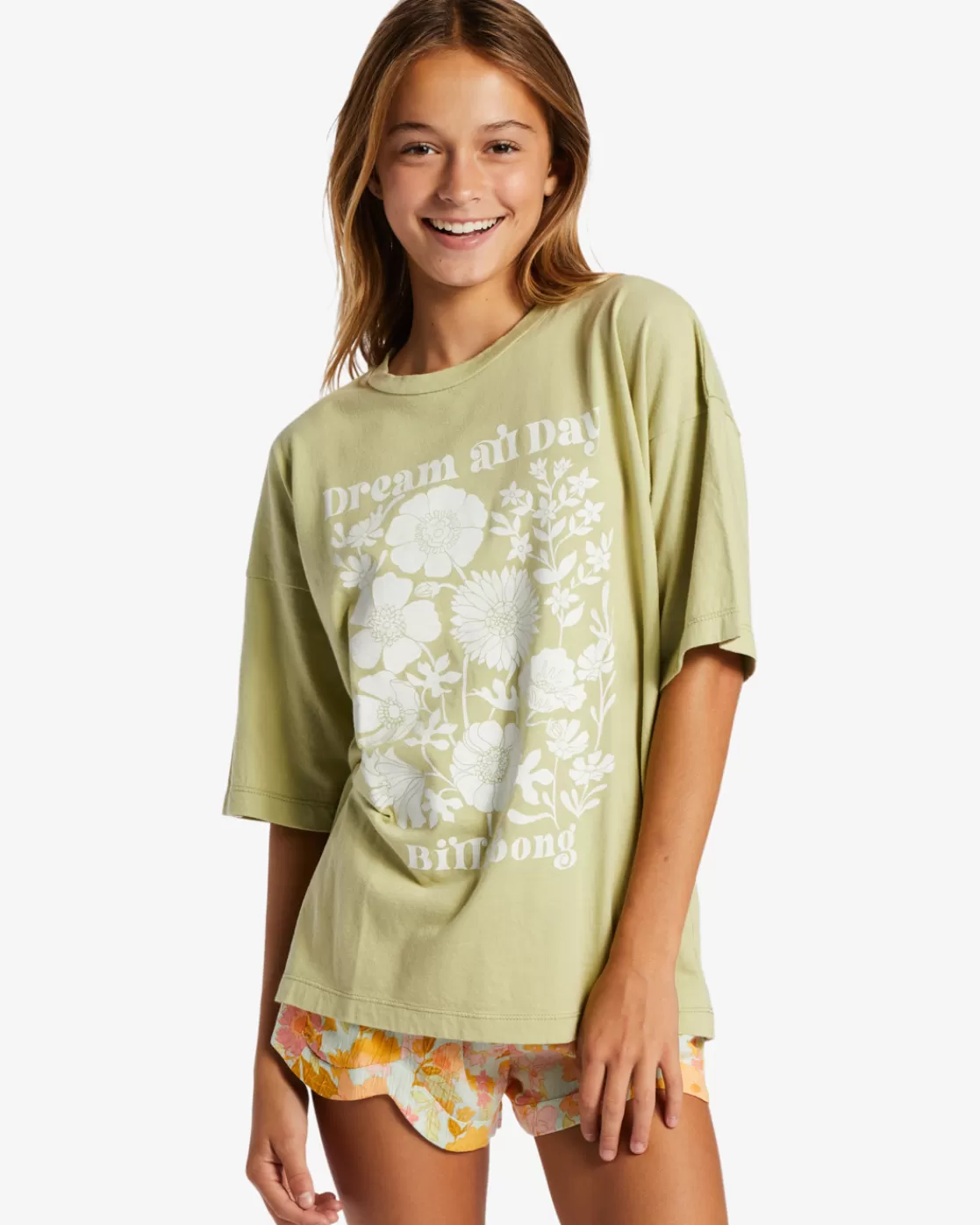 Fashion Billabong Girl's Dream All Day T-Shirt WILLOW