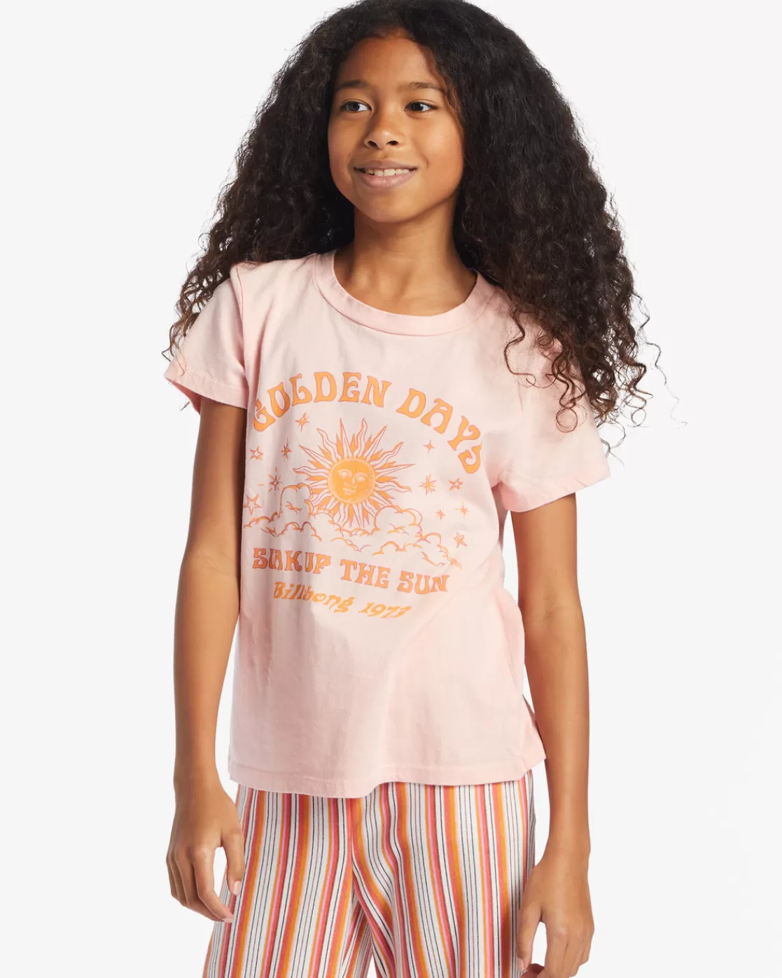 Shop Billabong Girl's Golden Days T-Shirt SOFT BLUSH