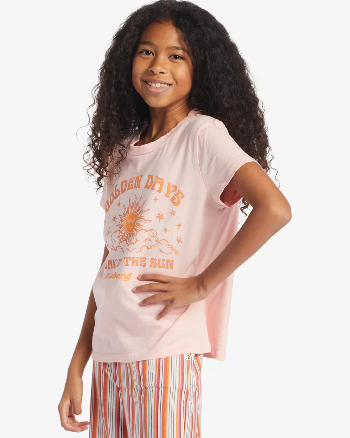 Shop Billabong Girl's Golden Days T-Shirt SOFT BLUSH