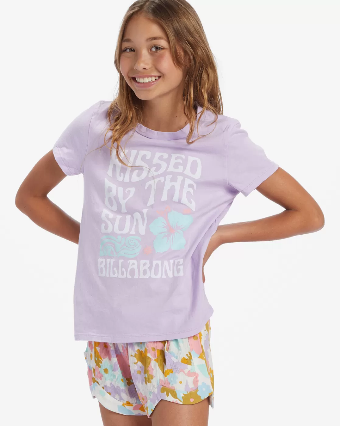 Hot Billabong Girl's Kissed By The Sun T-Shirt PEACEFUL LILAC