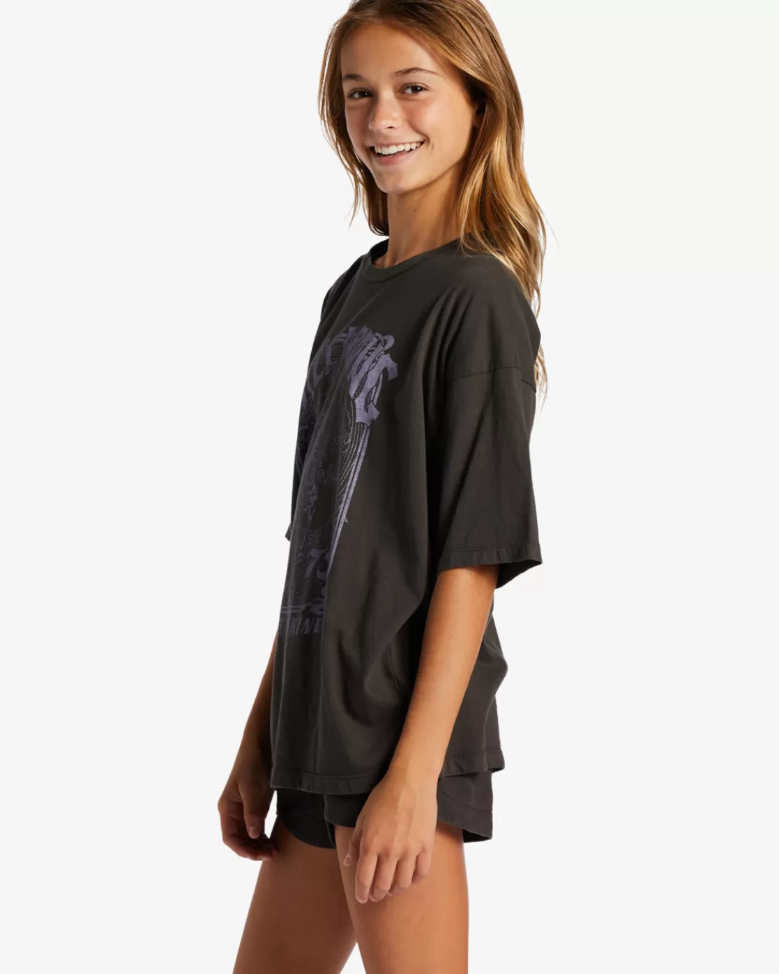 Store Billabong Girl's Let It Shine T-Shirt OFF BLACK