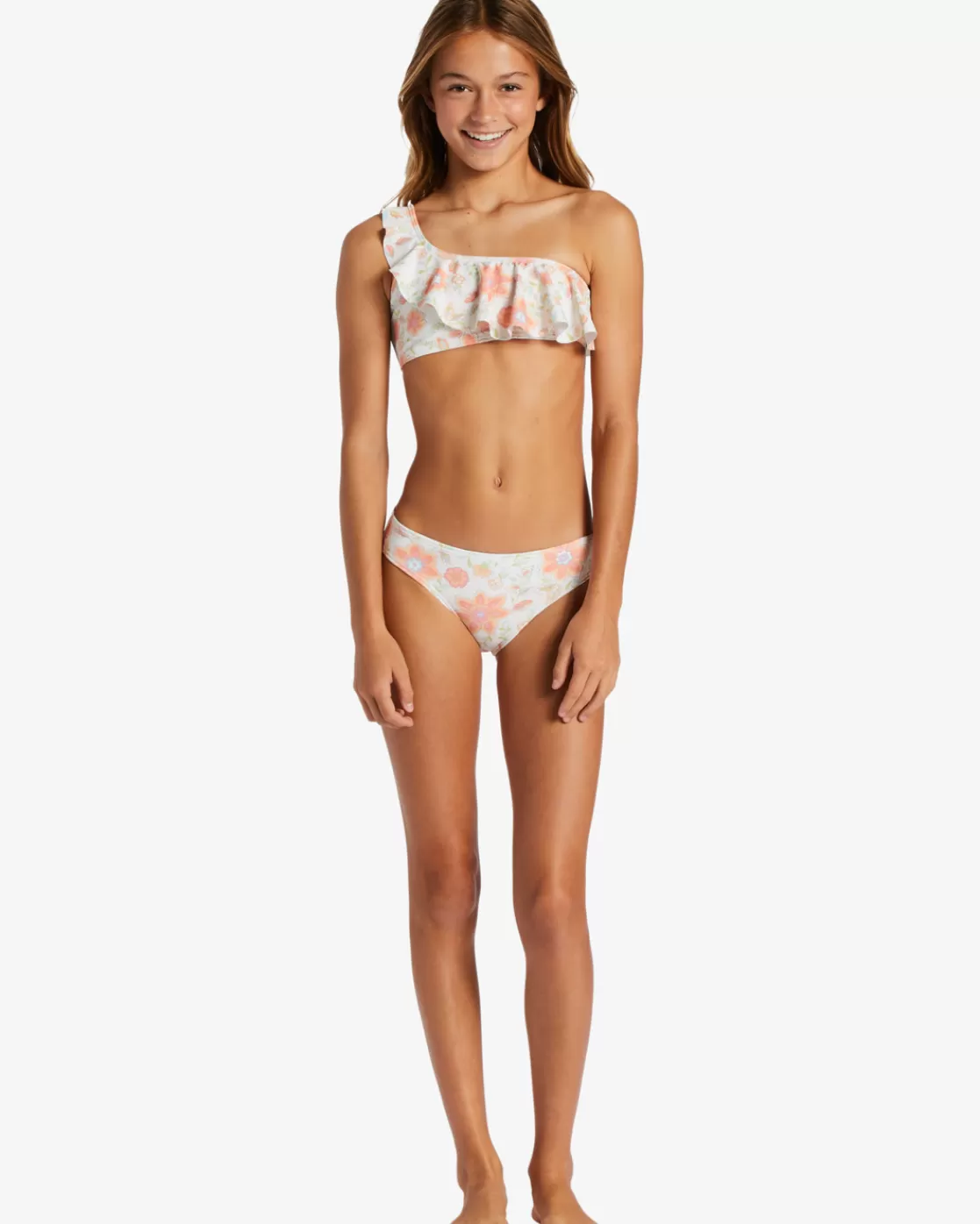 Outlet Billabong Girl's Long Lost Hippie Two Piece Ruffle Bikini Set MULTI