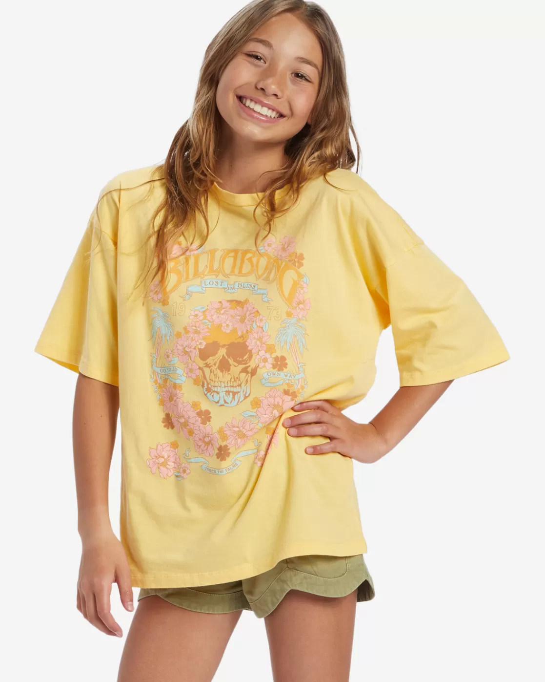 Online Billabong Girl's Lost In Bliss T-Shirt HONEYSUCKLE