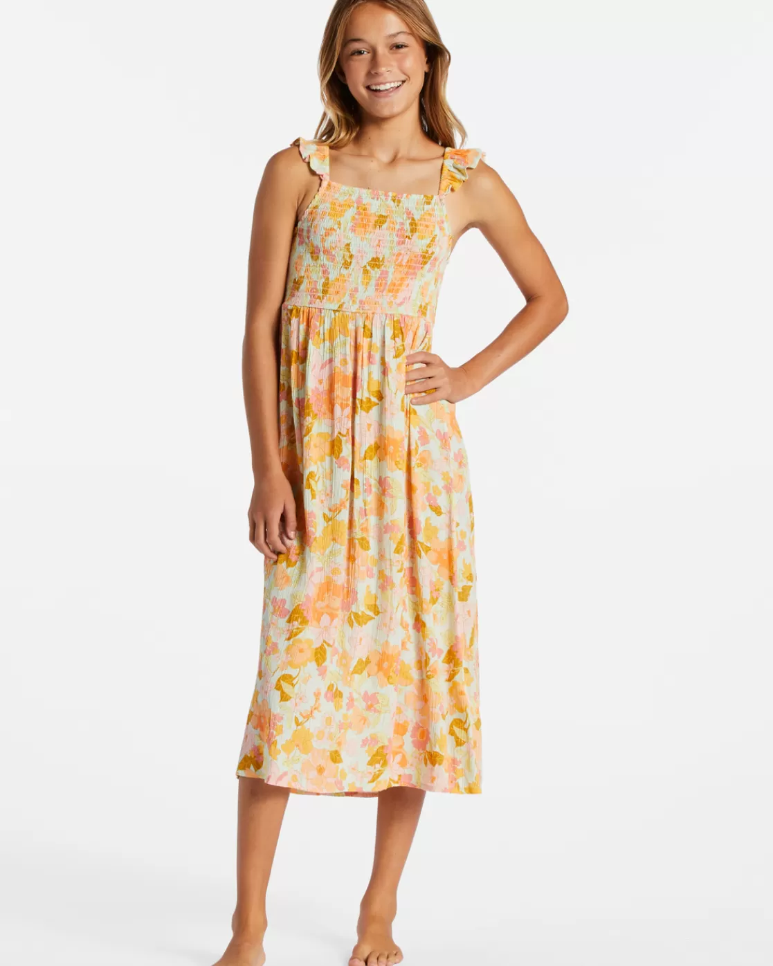 Outlet Billabong Girl's Lots Of Fun Midi Dress SEASPRAY