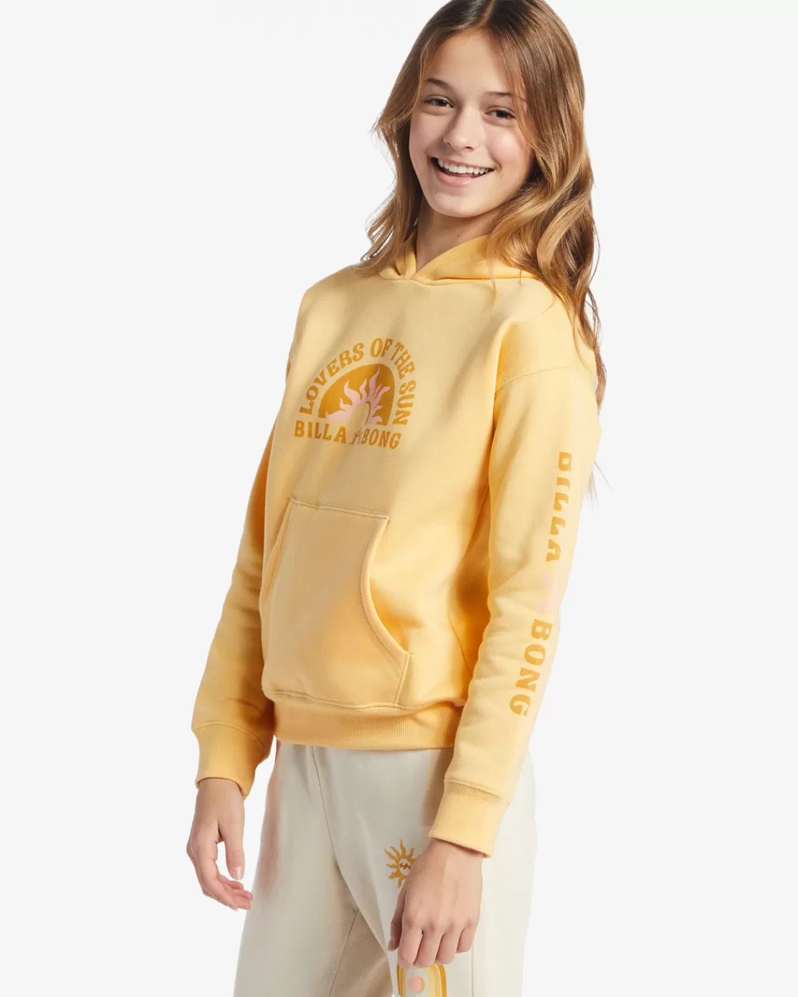 Hot Billabong Girl's Love The Sun Sweatshirt BUTTERMILK