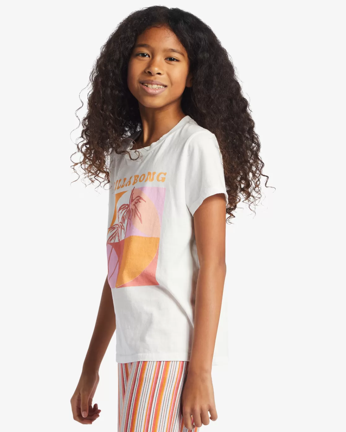 Online Billabong Girl's Rad Palms T-Shirt SALT CRYSTAL