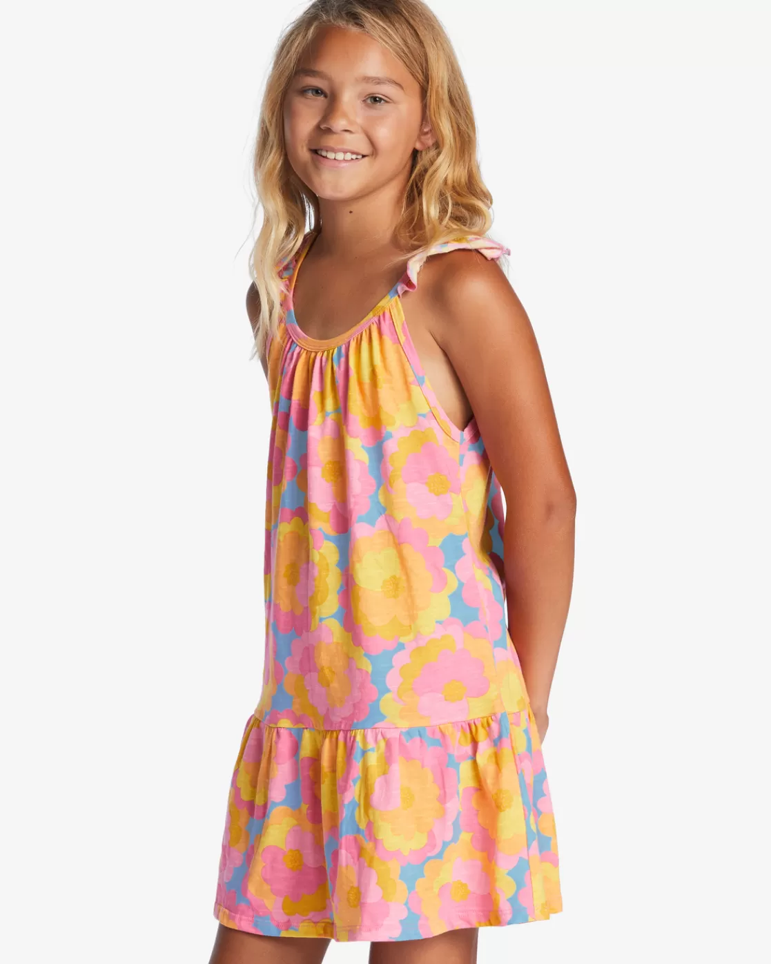 Shop Billabong Girl's Sand Castles Strappy Dress SUMMER SKY