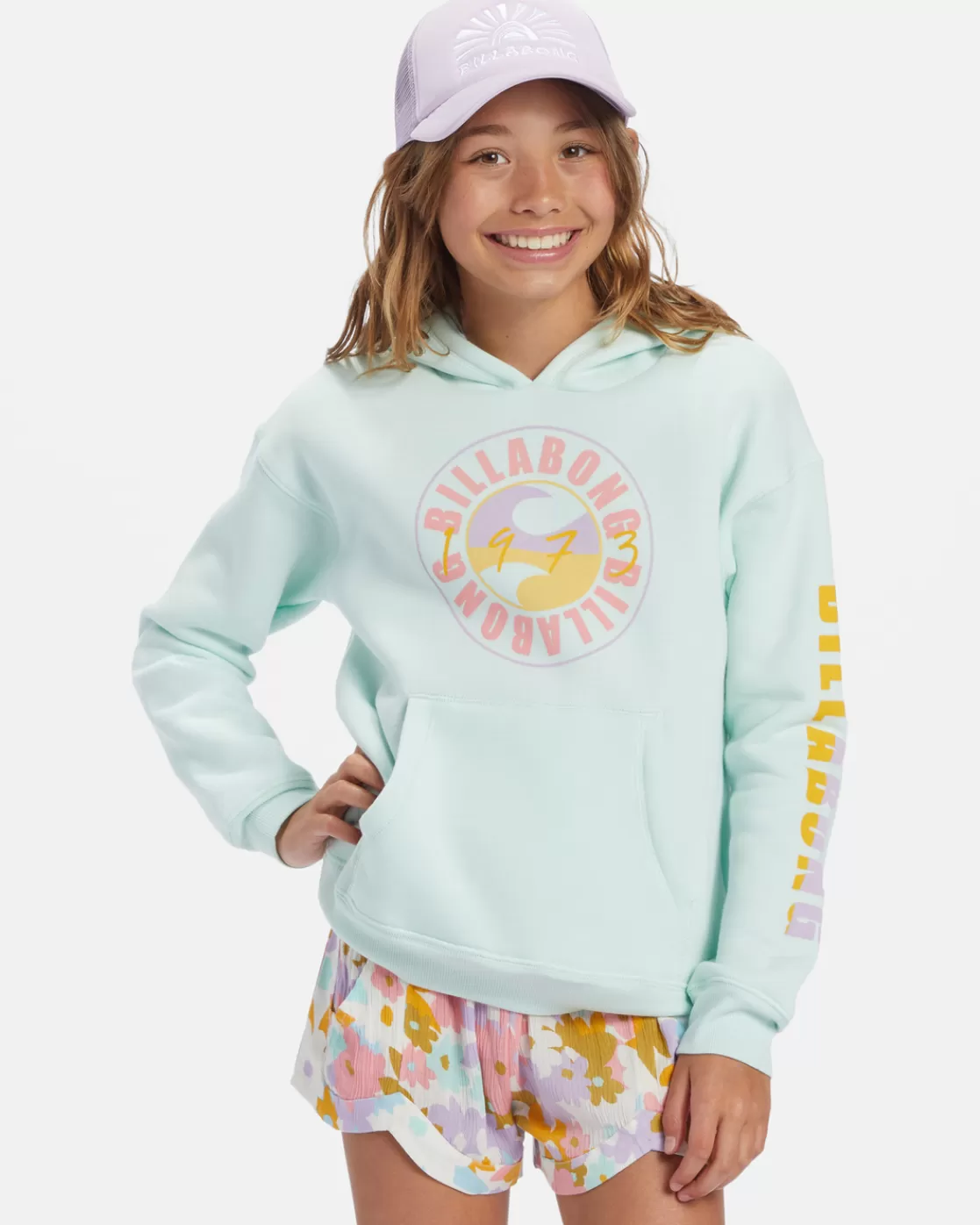 Sale Billabong Girl's Surf All Day Sweatshirt SWEET MINT