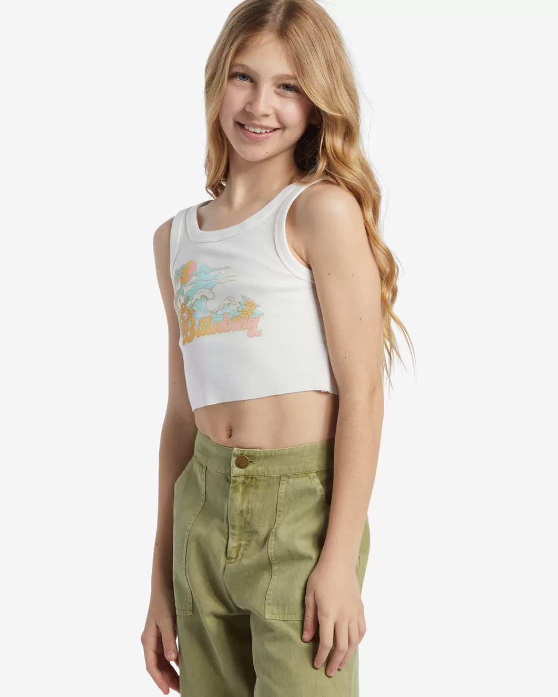 Best Sale Billabong Girl's Sweet Waves T-Shirt SALT CRYSTAL