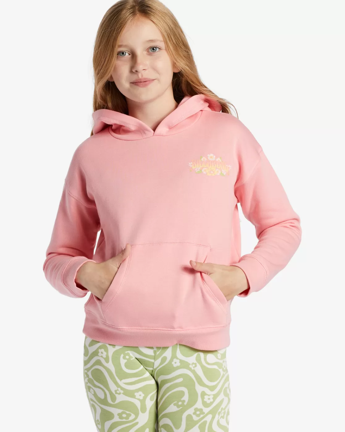 Best Billabong Girl's Take Good Care Hoodie FLAMINGO