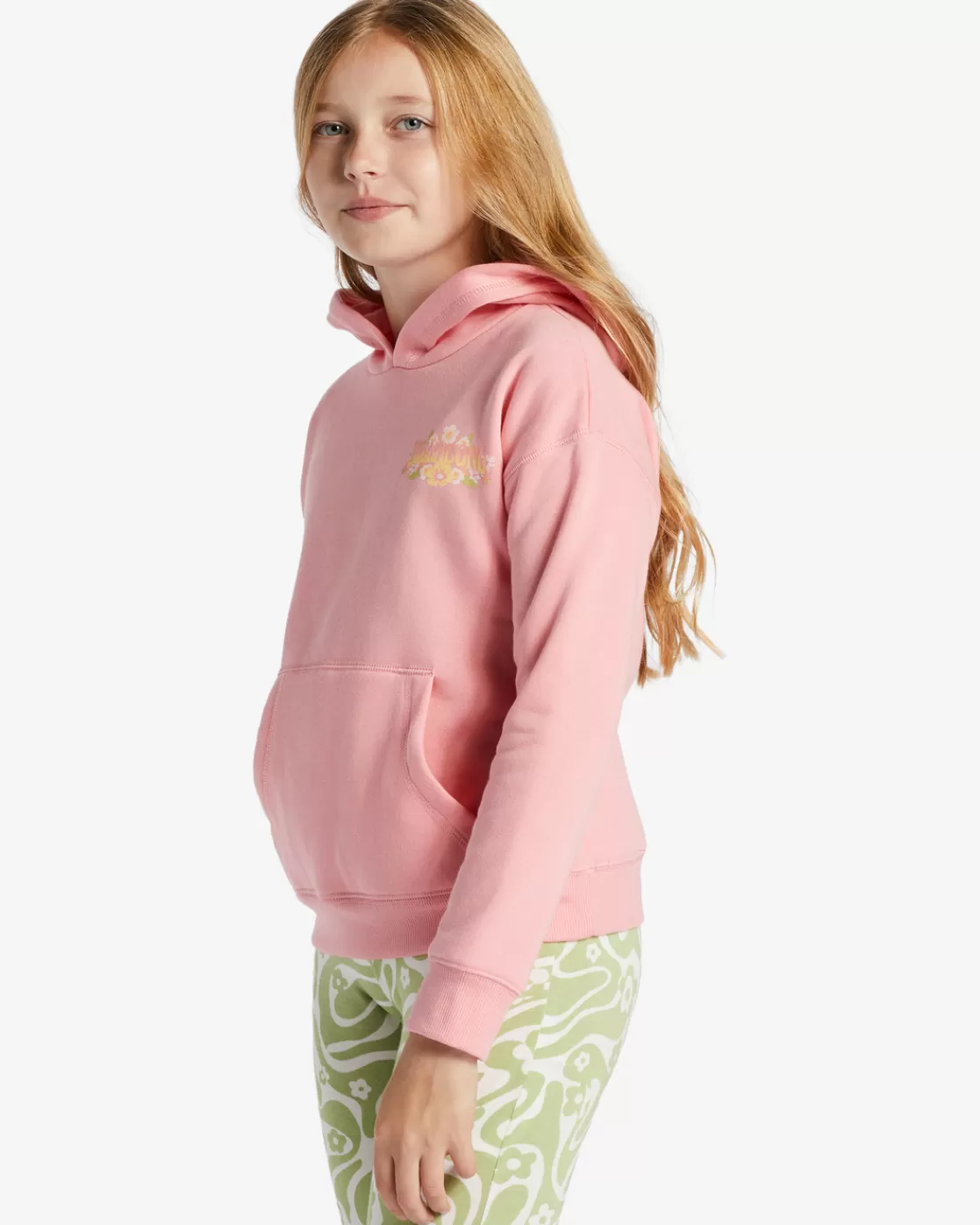 Best Billabong Girl's Take Good Care Hoodie FLAMINGO