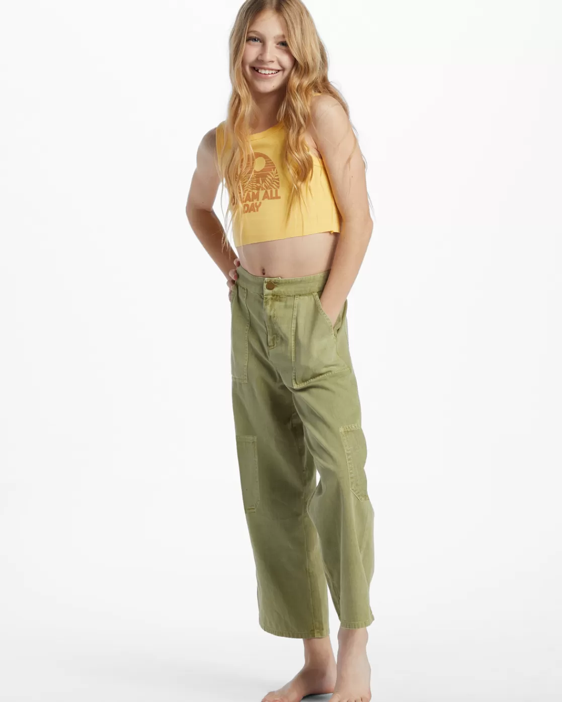 Flash Sale Billabong Girl's Tomboy Cargo Pants AVOCADO