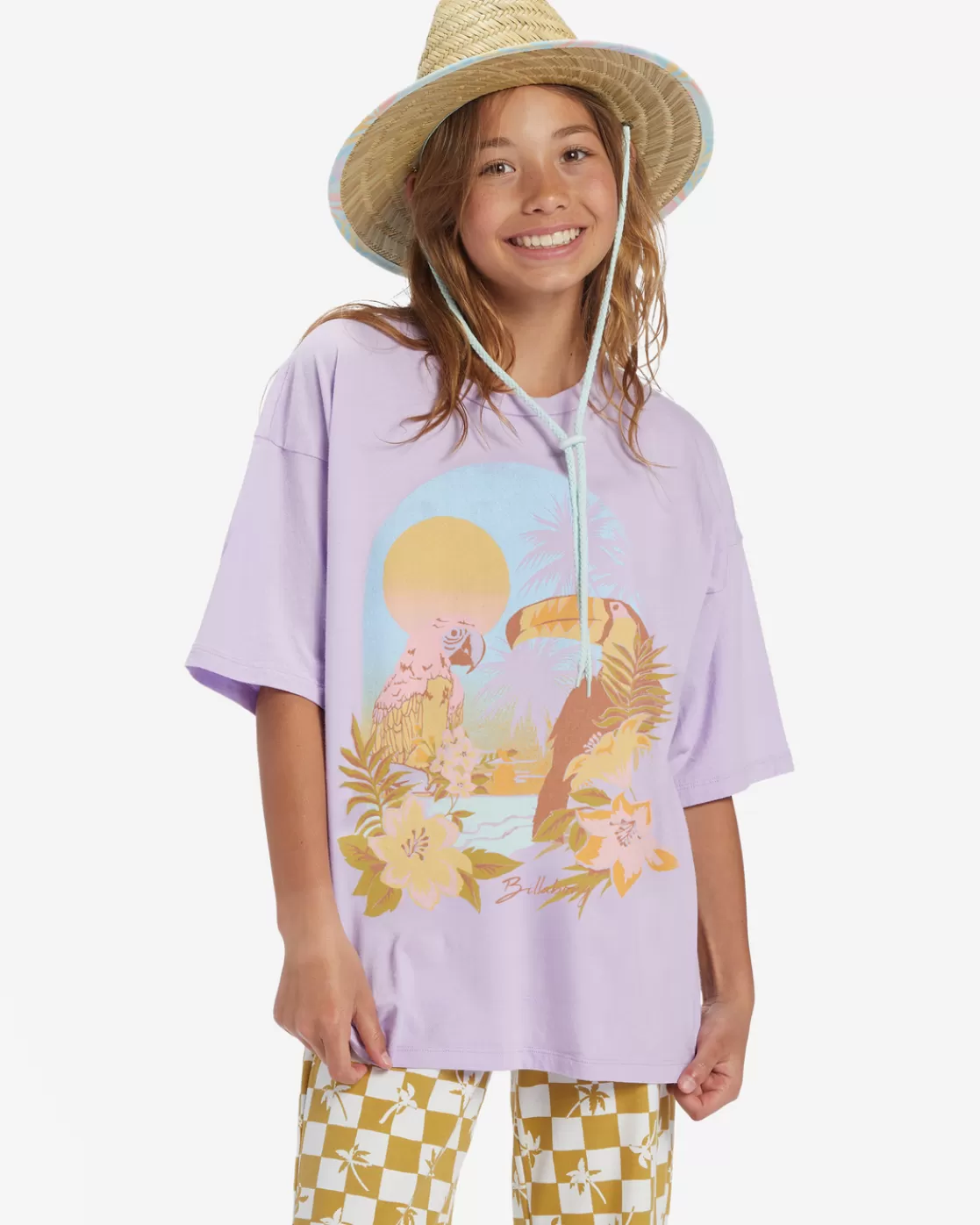 Best Sale Billabong Girl's Tropical Daze T-Shirt PEACEFUL LILAC