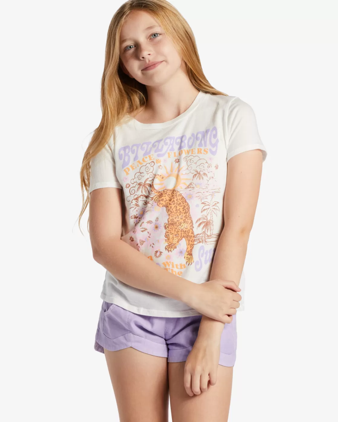 Outlet Billabong Girl's Wild One T-Shirt SALT CRYSTAL